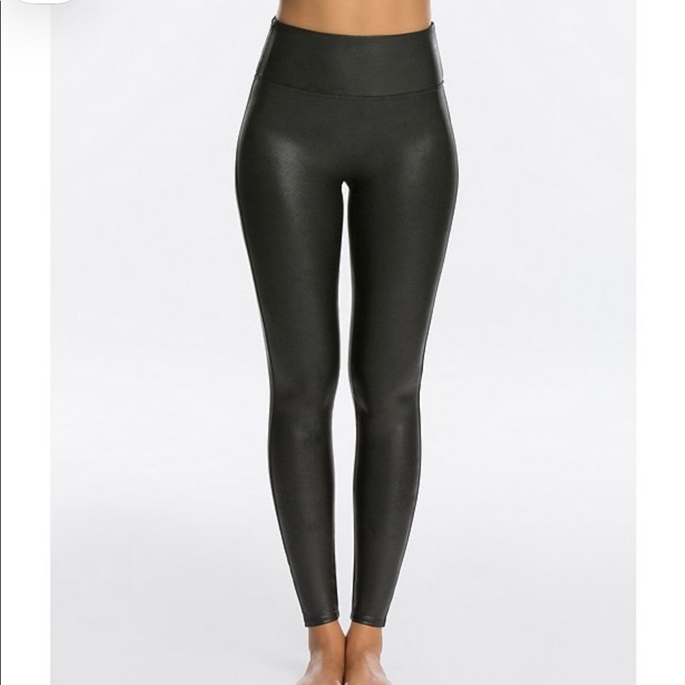 SPANX FAUX LEATHER LEGGINGS